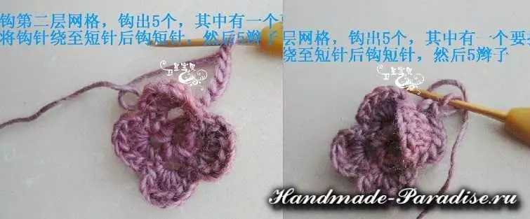 Crochet selendang bunga. Kelas master.