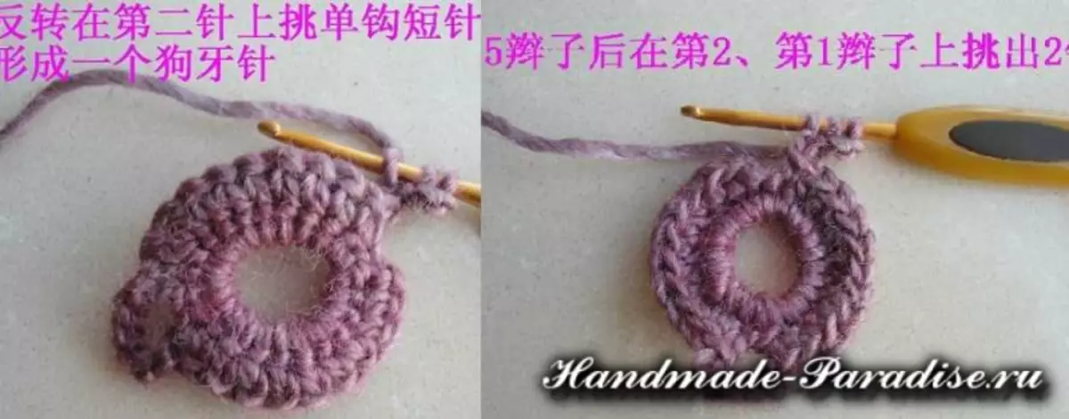 Crochet selendang bunga. Kelas master.