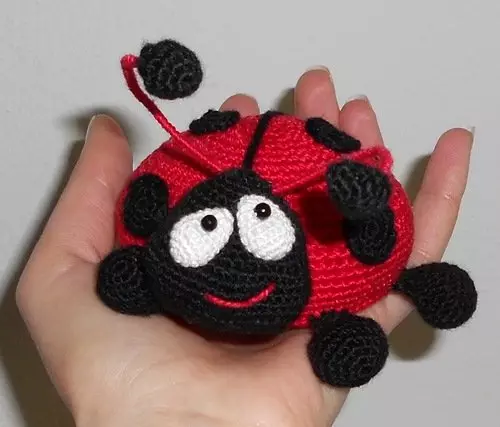 Ladybugかぎ針編み：プロセスの説明とビデオを持つスキーム