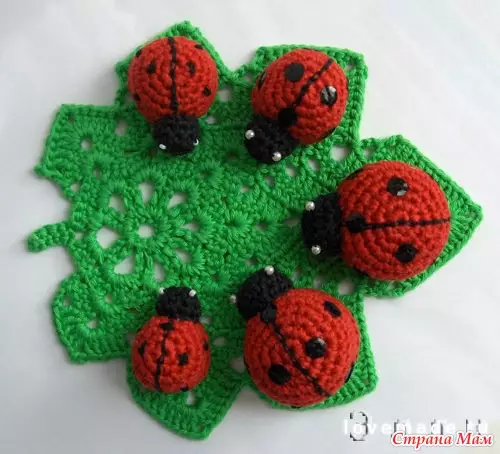 Ladybug Crochet: پروسیسنگ کی وضاحت اور ویڈیو کے ساتھ منصوبوں