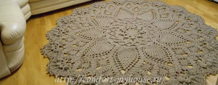 Niniting rug crochet mula sa kurdon. Mga scheme ng carpets 
