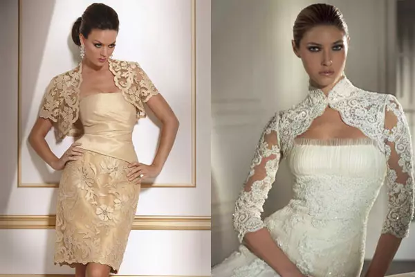 Vestido con ombreiros abertos: especie, capa, peiteado, decoración (foto)