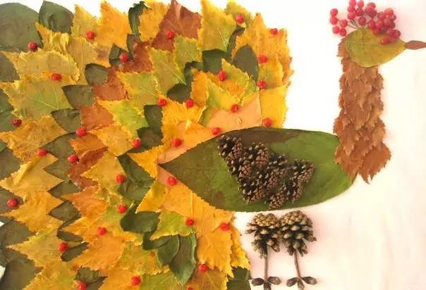 Ideas para artesanía de outono: pinturas de materiais naturais