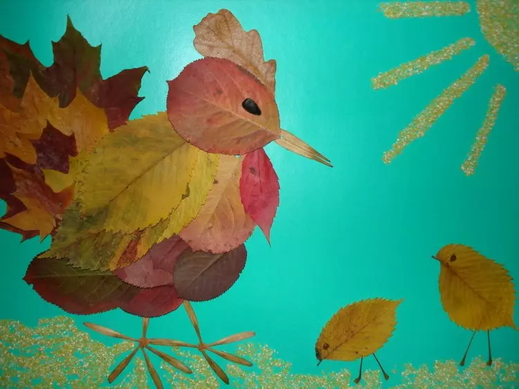 Ideas para artesanía de outono: pinturas de materiais naturais