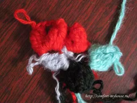 ქსოვა Rug Crochet on spiral ნიმუში პოპკორნი