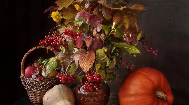 秋季工藝品：秋季花束的10個想法（33張）