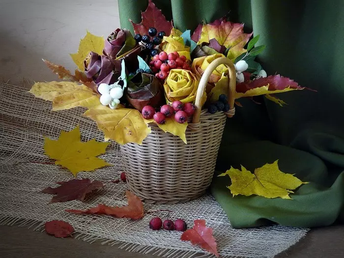 Idéias para artesanato de cores de outono (56 fotos)