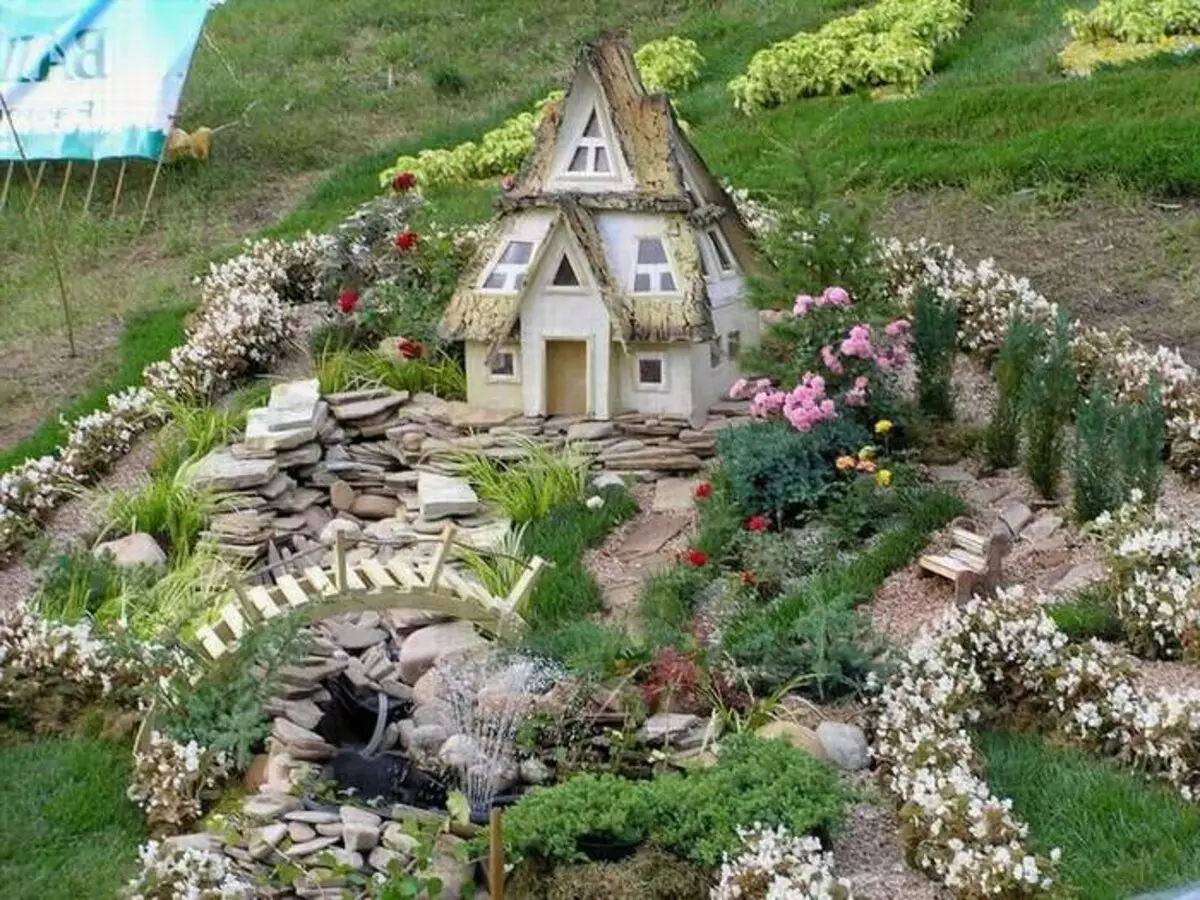 Dominics ສໍາລັບ fairy, elves ແລະ gnomes ໃນສວນທີ່ cottage ໄດ້ (20 ຮູບ)