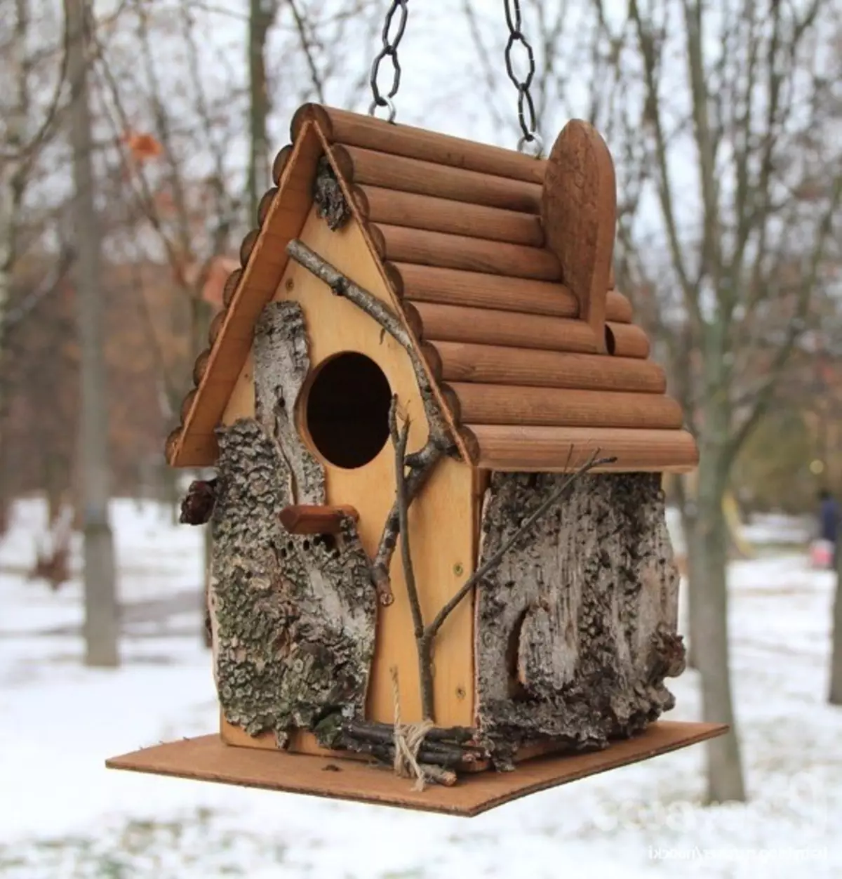 Hvordan og fra hvad man skal lave et fuglehus i landet eller i gården (41 billeder)