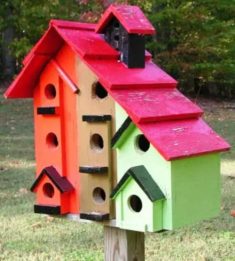 Com i de què fer una casa d'aus al país o al jardí (41 fotos)