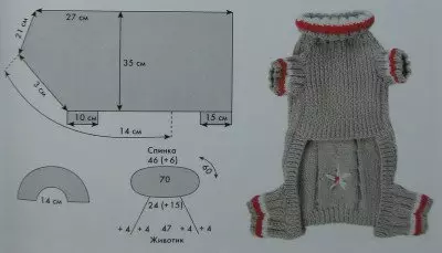 Tricotar para cães de raças pequenas de acordo com os esquemas com uma descrição