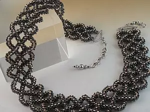 Beadwork Necklace with schemes for beginners: Ogalal with MK and video