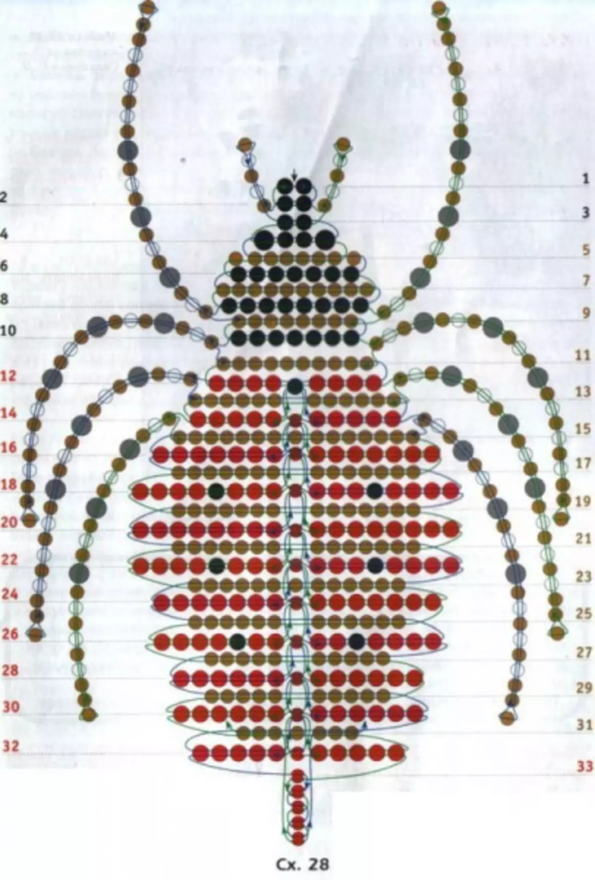 عنکبوت از مهره ها با طرح و توضیحات برای مبتدیان