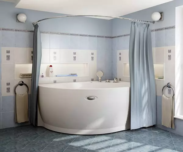Rideaux de salle de bain pratique