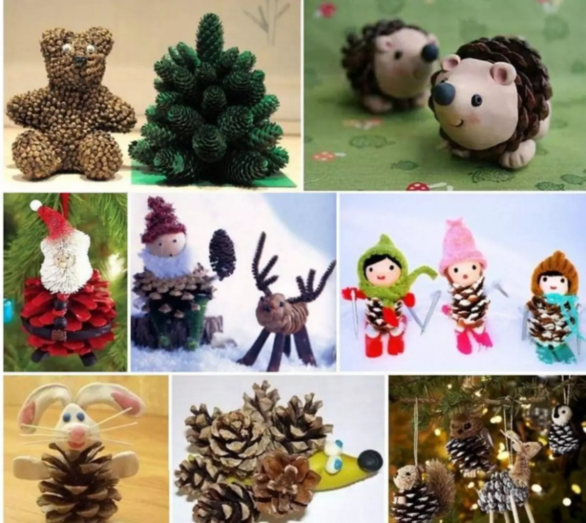 Håndverk fra kjegler: Hva kan gjøres av gran- og furuskegler til hjemmet med barn (100 bilder)