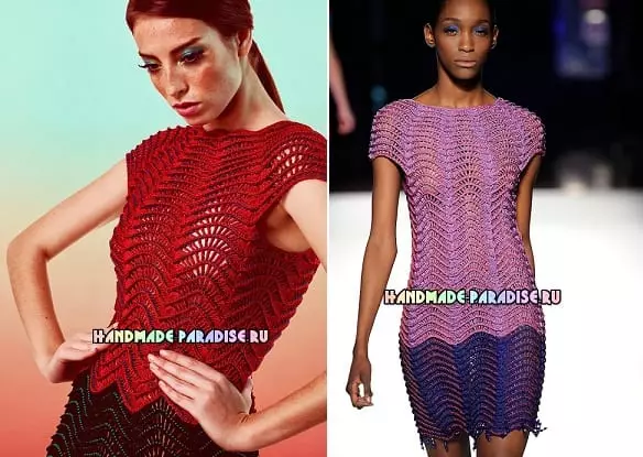Crochet लहर पैटर्न पोशाक