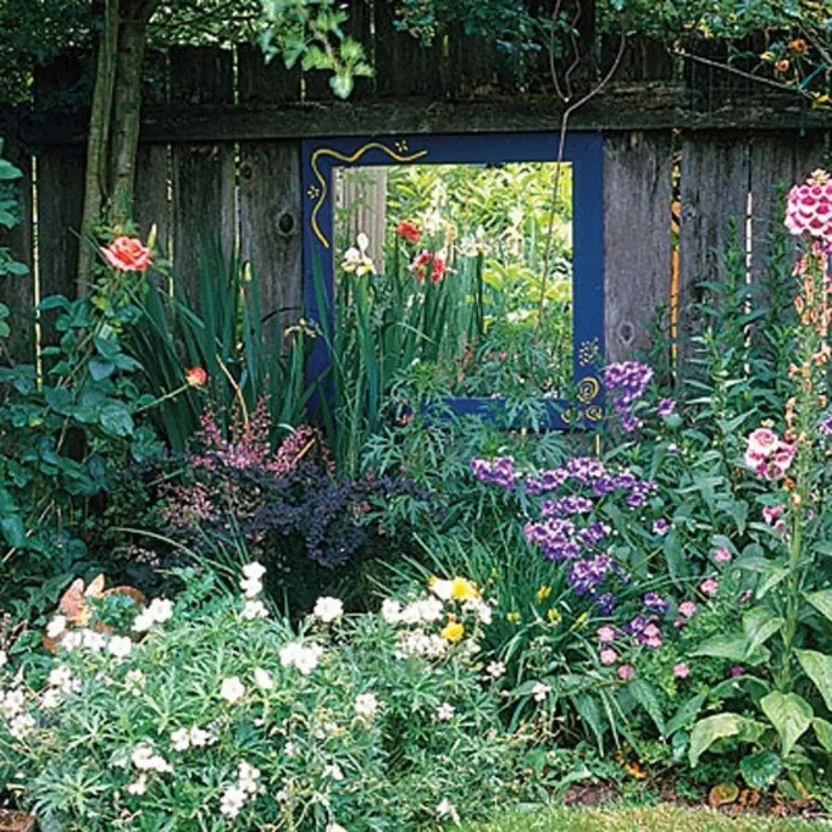 Garden Mirror: ide dekorasi (20 foto)