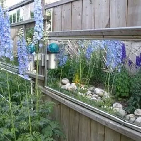 Záhradné zrkadlo: Decor Ideas (20 fotografií)