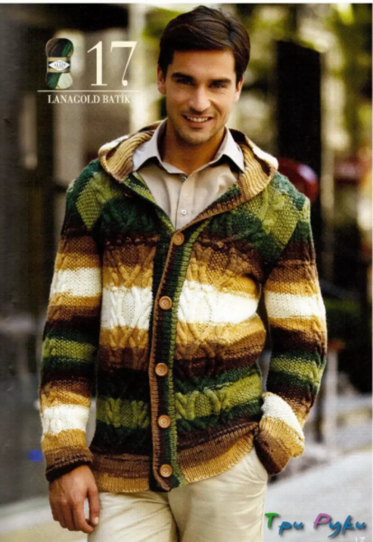 Vyriškas megztinis megztinis su gaubtu: schemos su žingsnis po žingsnio nuotraukos