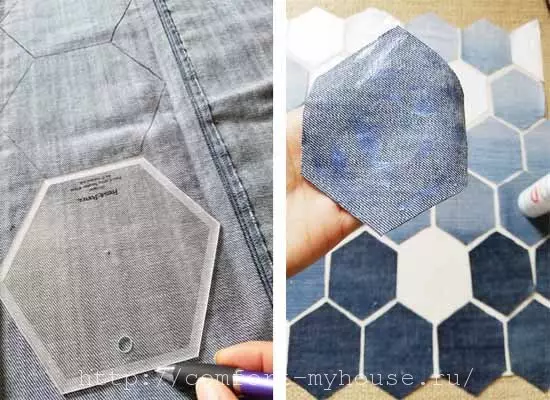 Puter fra gamle jeans: Fra enkel til originalen