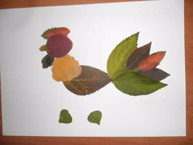 Rooster from leaves with your own hands with photos and videos