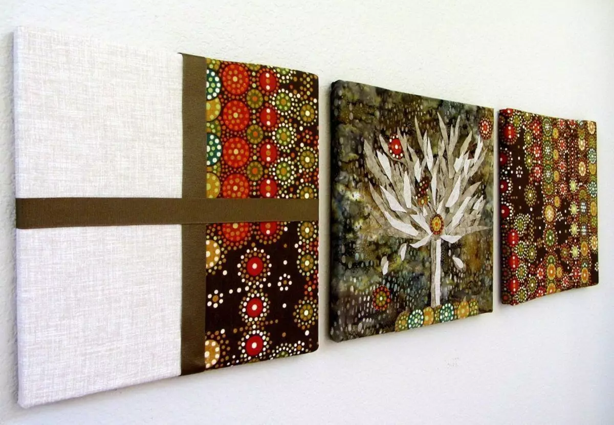 Punk on the wall of fabric - creative decor with your own hands